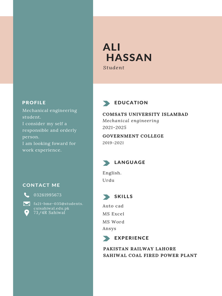 White simple student cv resume 1 pdf