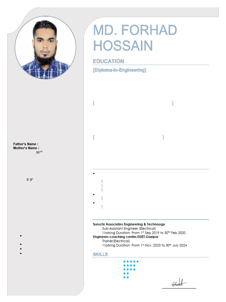 CV of Forhad-1 | PDF