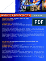 Noticias Destacadas Del 4 de Noviembre de 2008