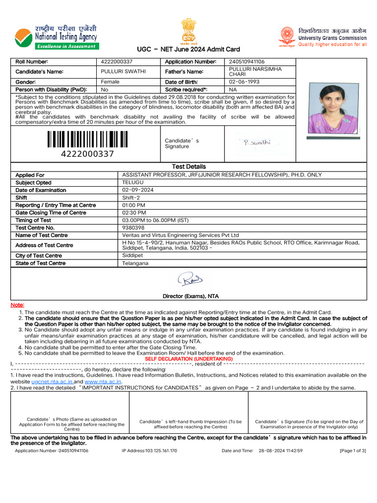 University Grants Commission (UGC) - NET - India | PDF | Identity ...