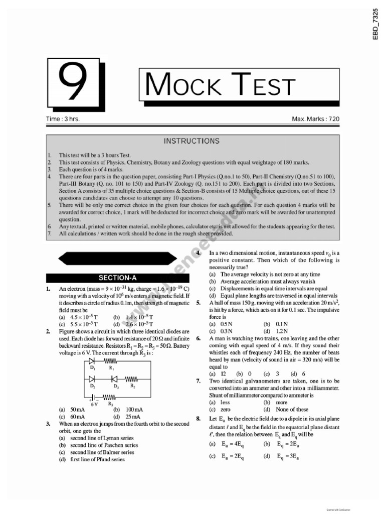 Mock Test 9 | PDF