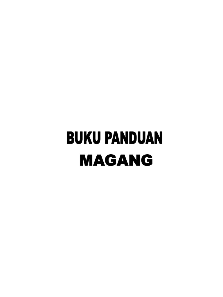 Panduan Magang | PDF | Bisnis