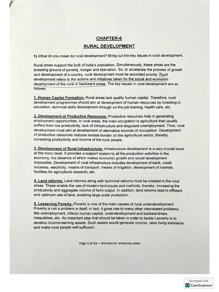 Rural Development | PDF