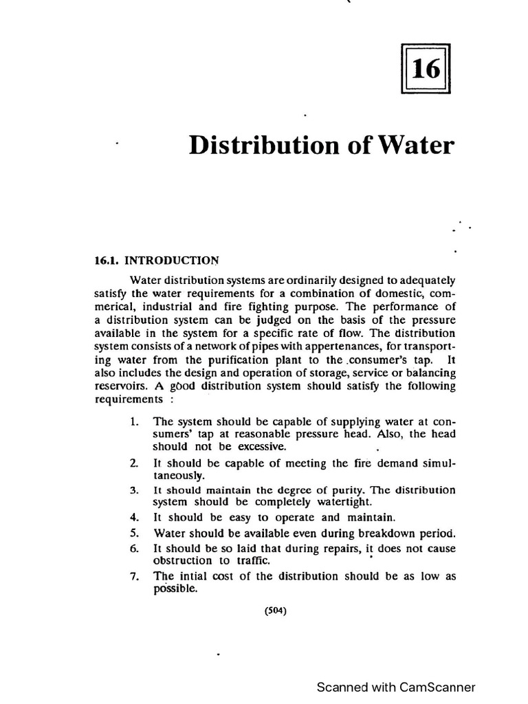 Water Distribution Pdf