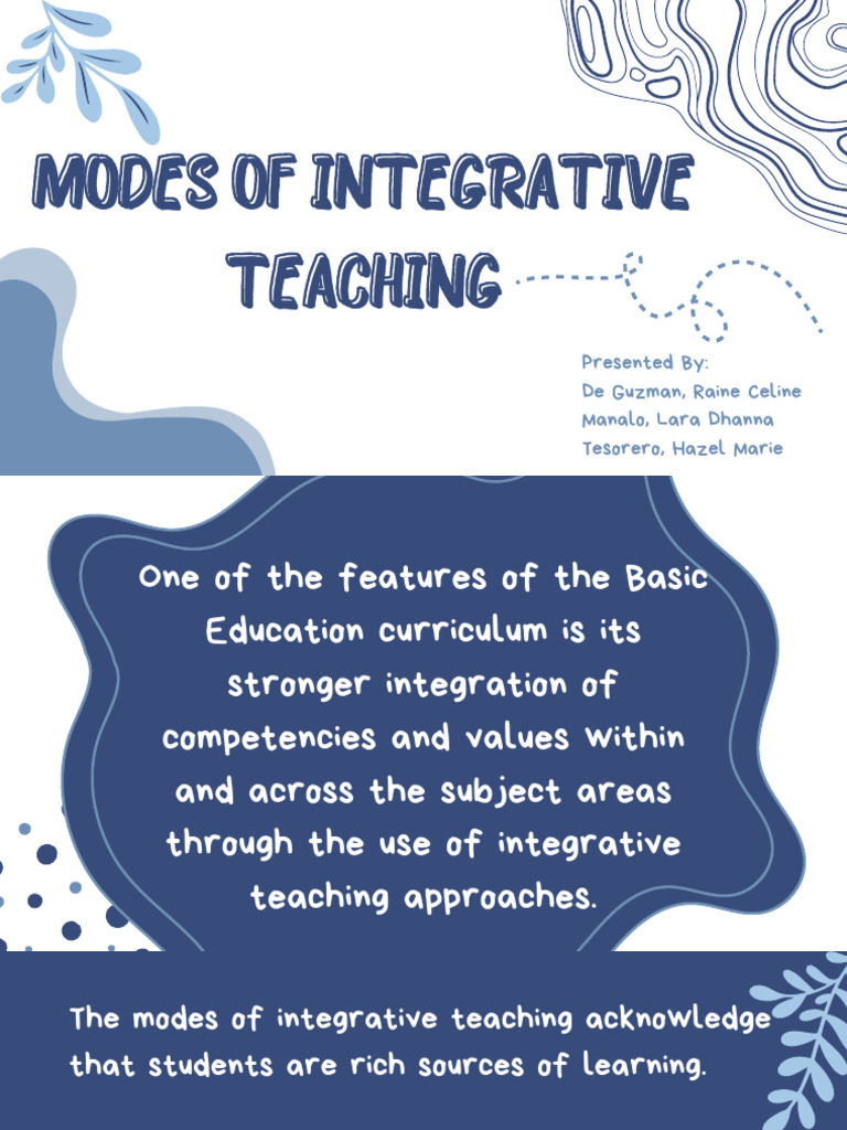 Modes of Integrative Teaching Approaches | PDF | Learning | Inquiry