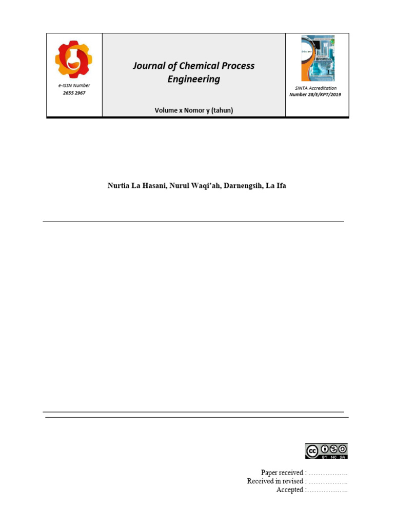 Journal Of Chemical Process Engineering Pdf