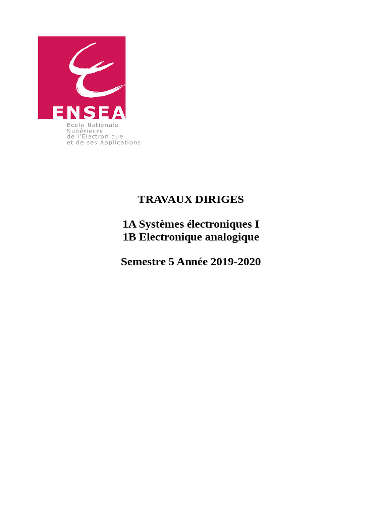 TD Élec s5 | PDF