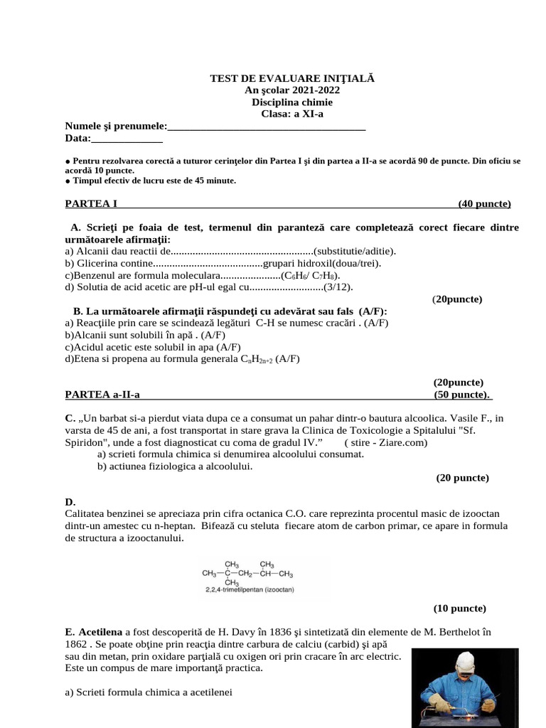 Xi Test Initial | PDF