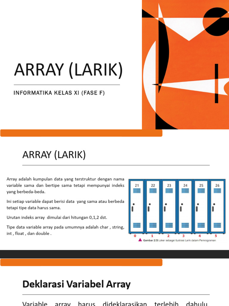 Dasar Array (Larik) | PDF