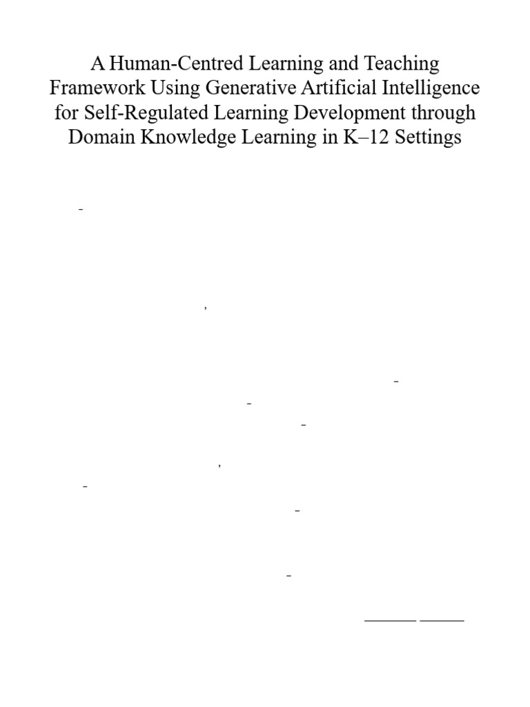 A Human-Centred Learning and Teaching Framework Us | PDF