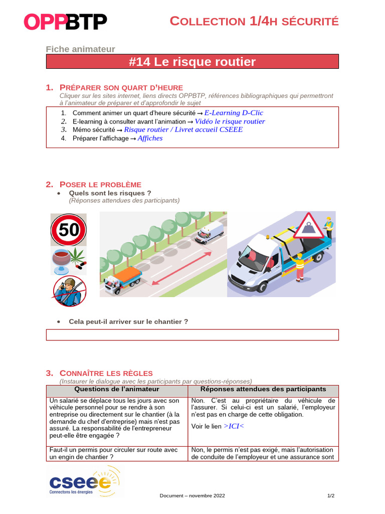 14 Le Risque Routier | PDF