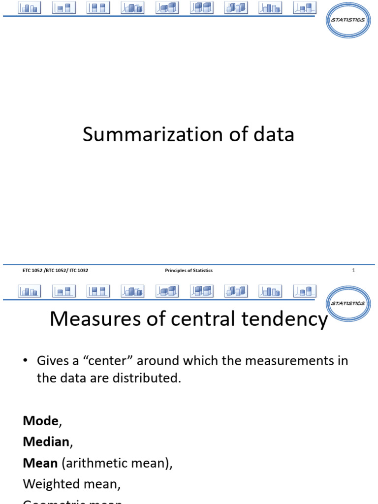 Sumarization of Data | PDF