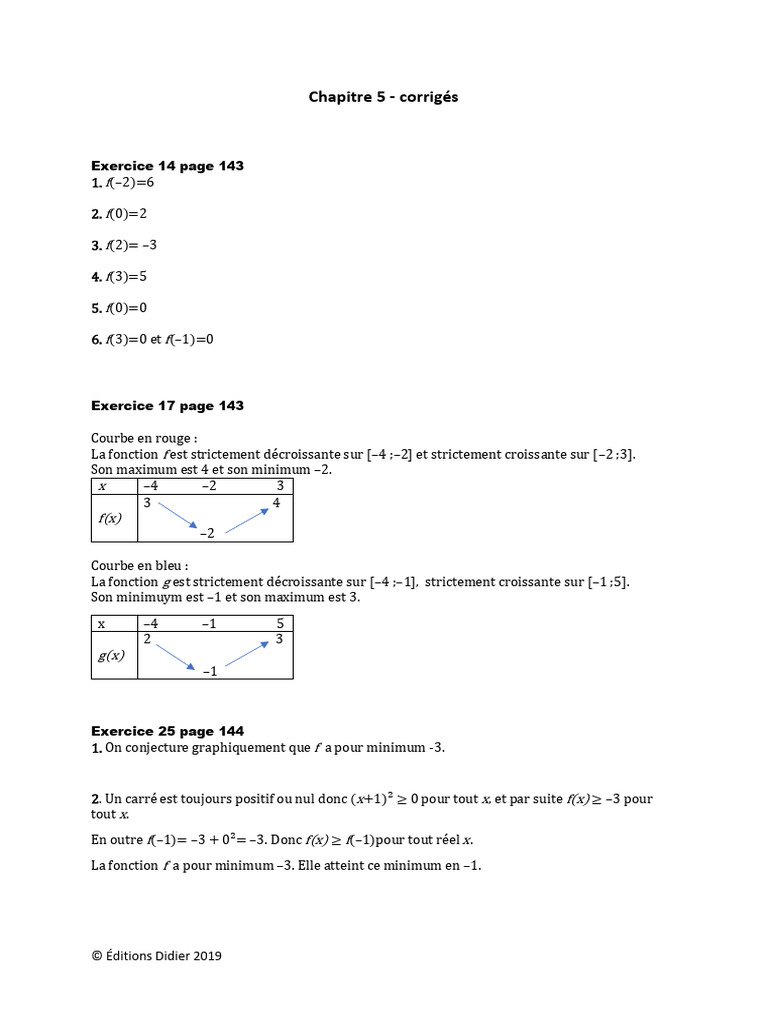 c05 Corriges Exercices | PDF