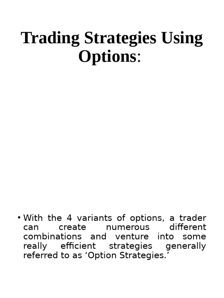 Trading strategies using options pdf