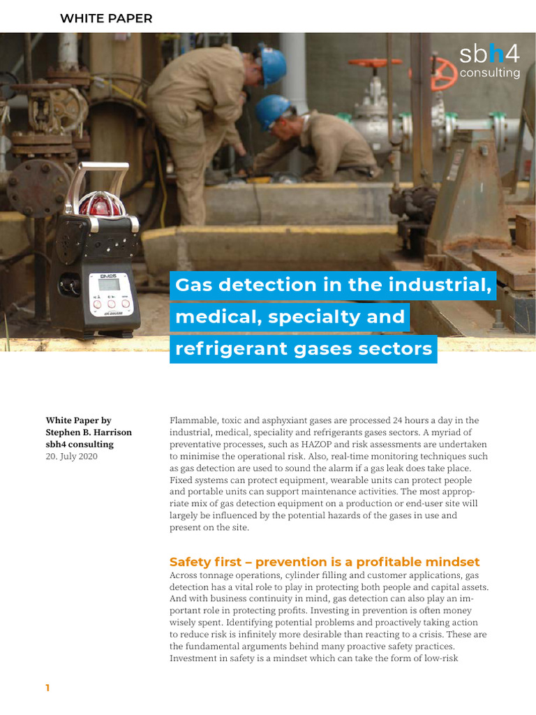 Gas Detection in Industrial Gases White Paper | PDF