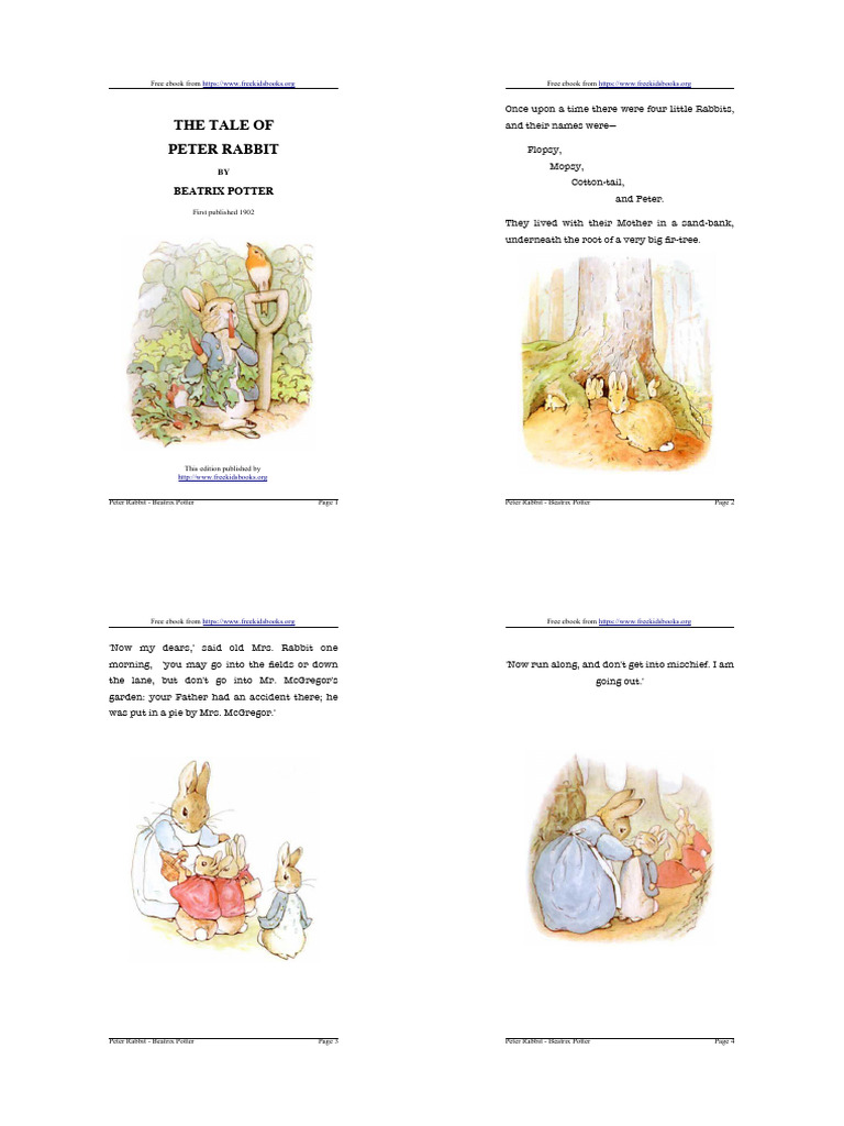 Peter Rabbit: A Free Ebook by Potter | PDF | Peter Rabbit | Young Adult