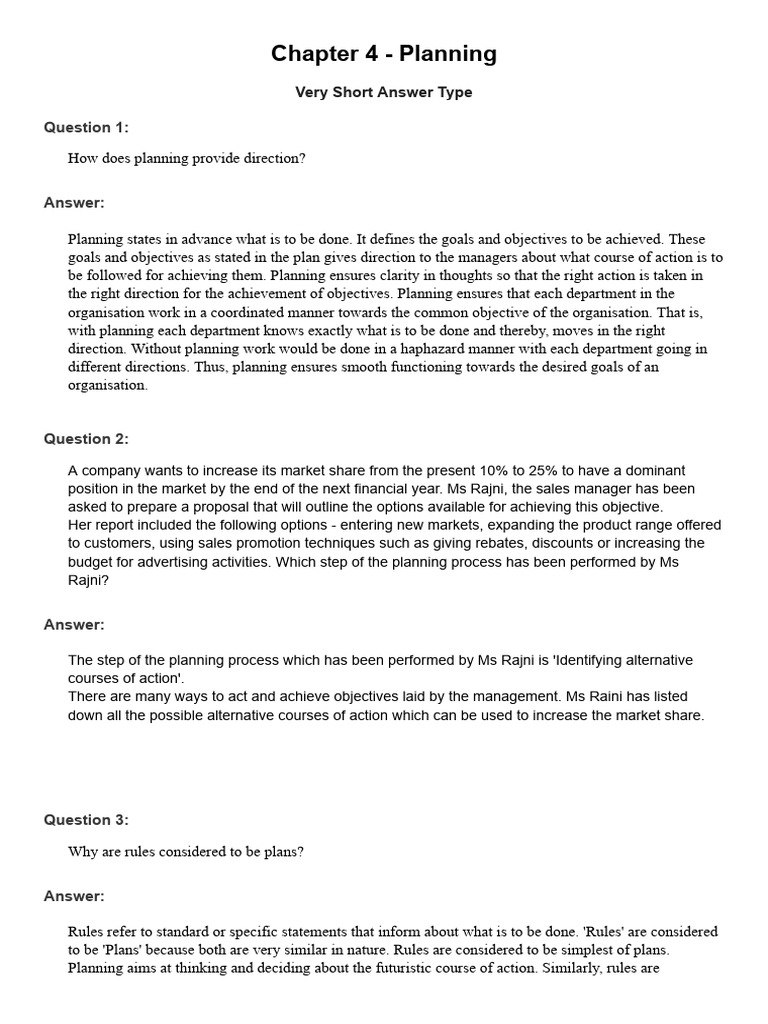 CH4 Planning | PDF