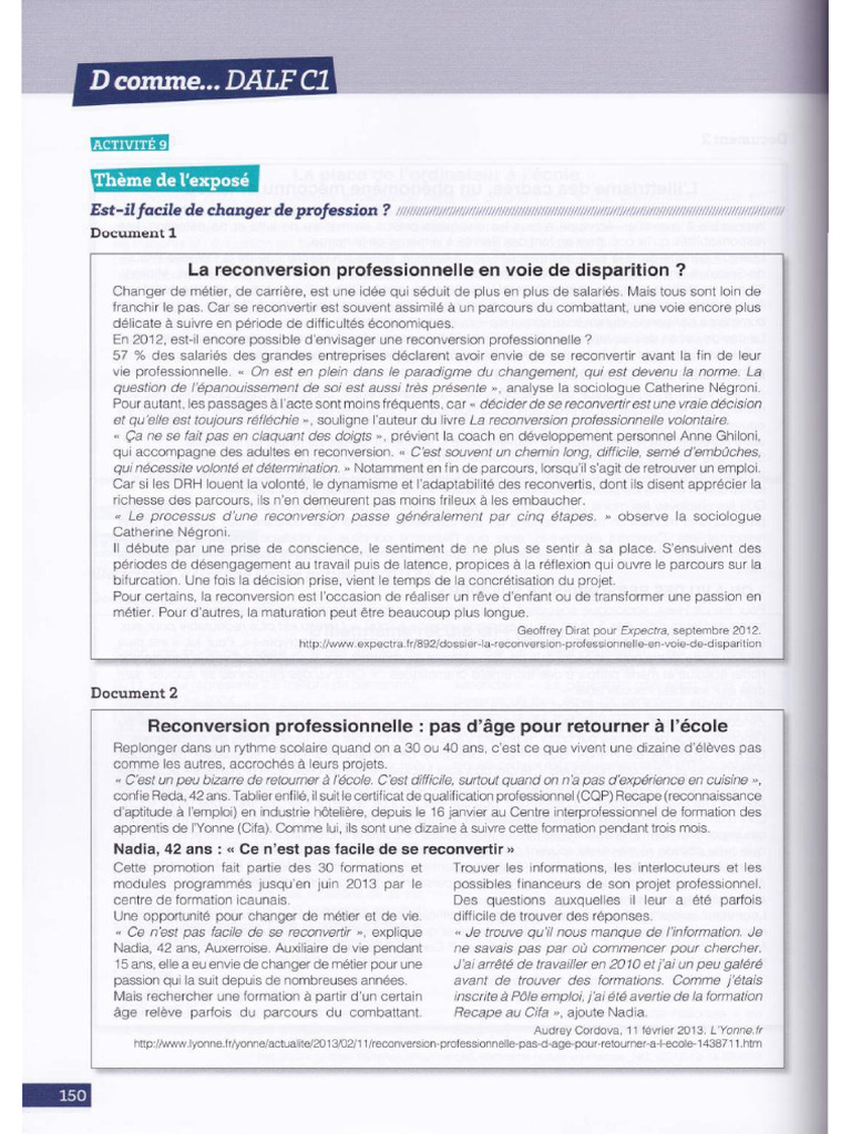 La Reconversion Professionnelle | PDF