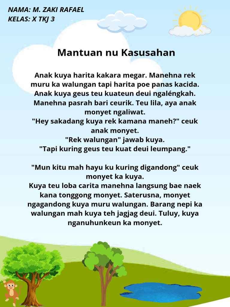Anak Kuya Harita Kakara Megar. Manéhna Rék Muru Ka Walungan Tapi Harita ...