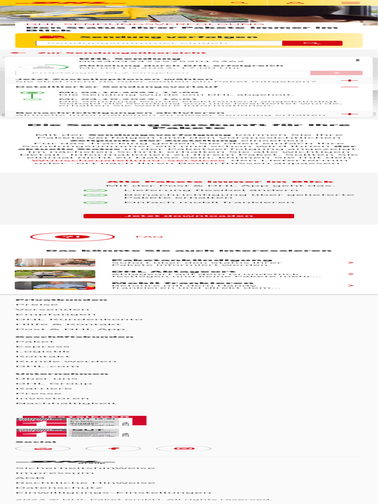 SENDUNGSVERFOLGUNG F R BRIEFE UND PAKETE visual data 3