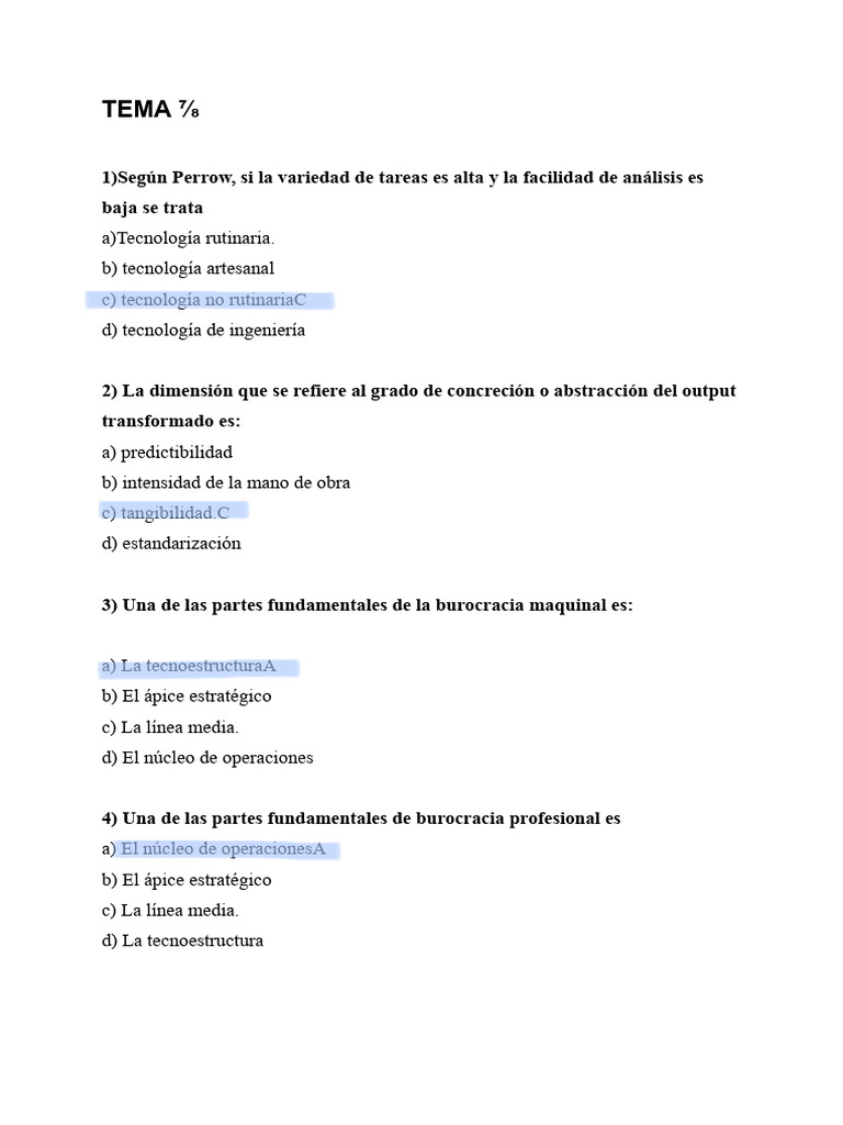 Tipo Test Tema 7 y 8 | PDF