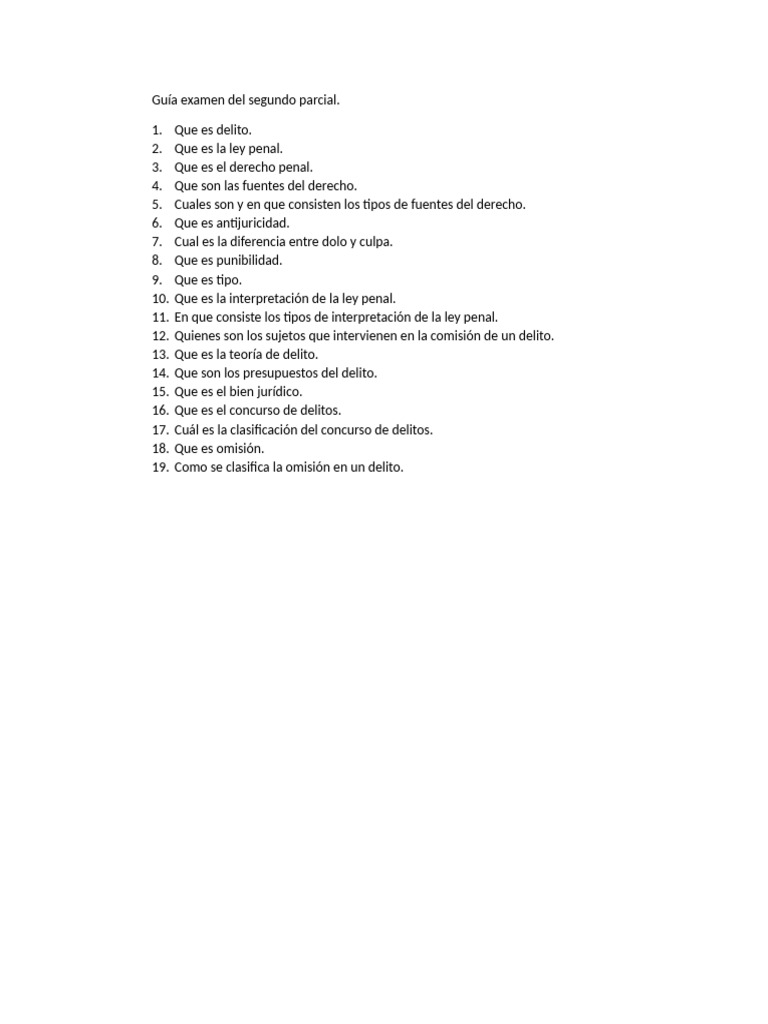 Guía Examen Del Segundo Parcial | PDF