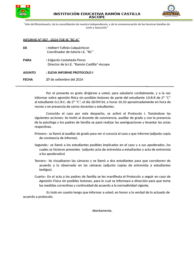 Informe 007 | PDF