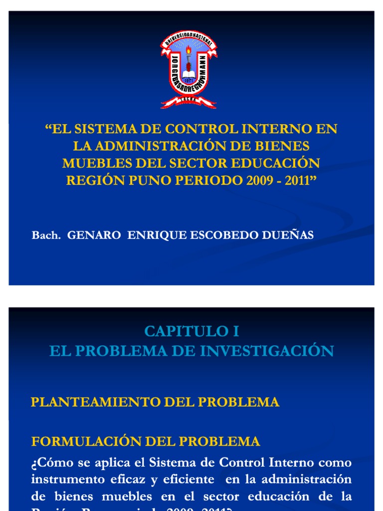Diapositivas - Sistema de Control Interno Tesis Kike | PDF ...