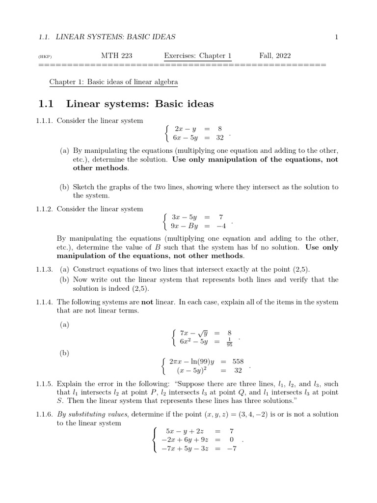 Ch1 Exercises | PDF