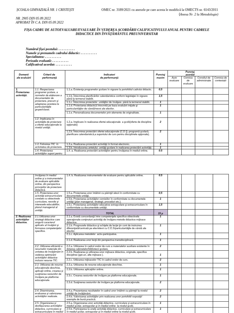  2023 fisa evaluare cadre pdf