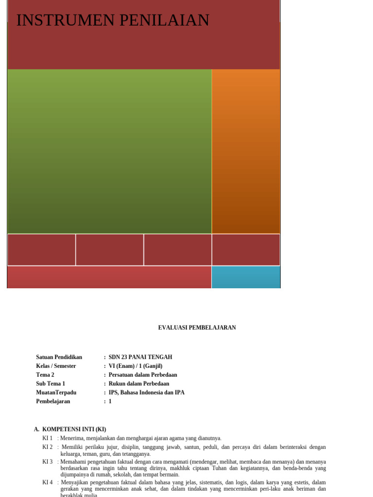 Instrumen Penilaian Tahap Ke-3 | PDF