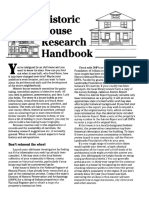 Historic House Research Handbook