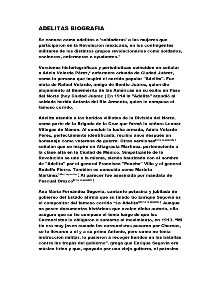 ADELITAS BIOGRAFIA