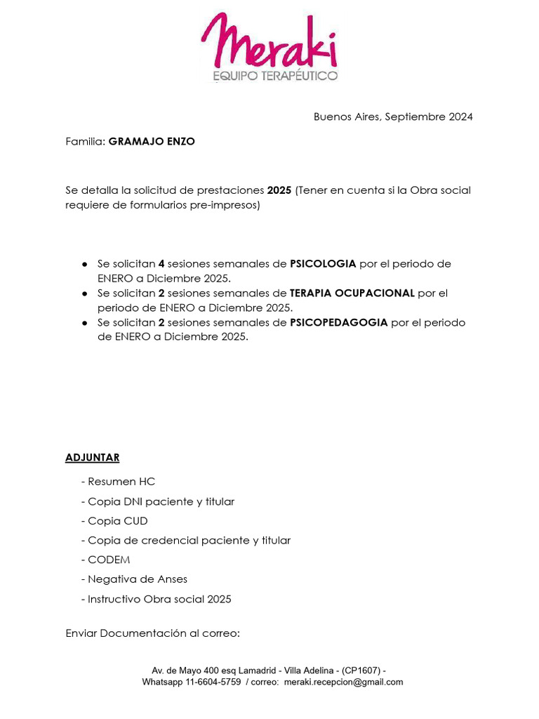 Gramajo Enzo 2025 Pedido Ordenes PDF