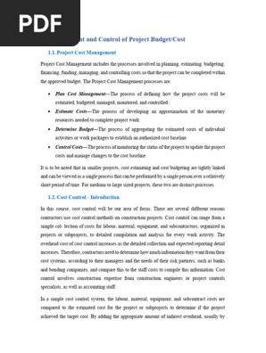 11b. Managing Construction Budget