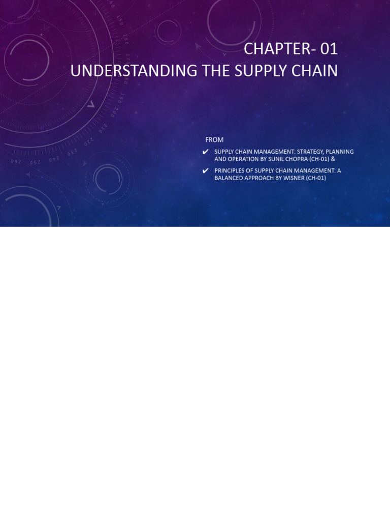 CH - 01 (Understanding Supply Chain Management) | PDF | Logistics ...