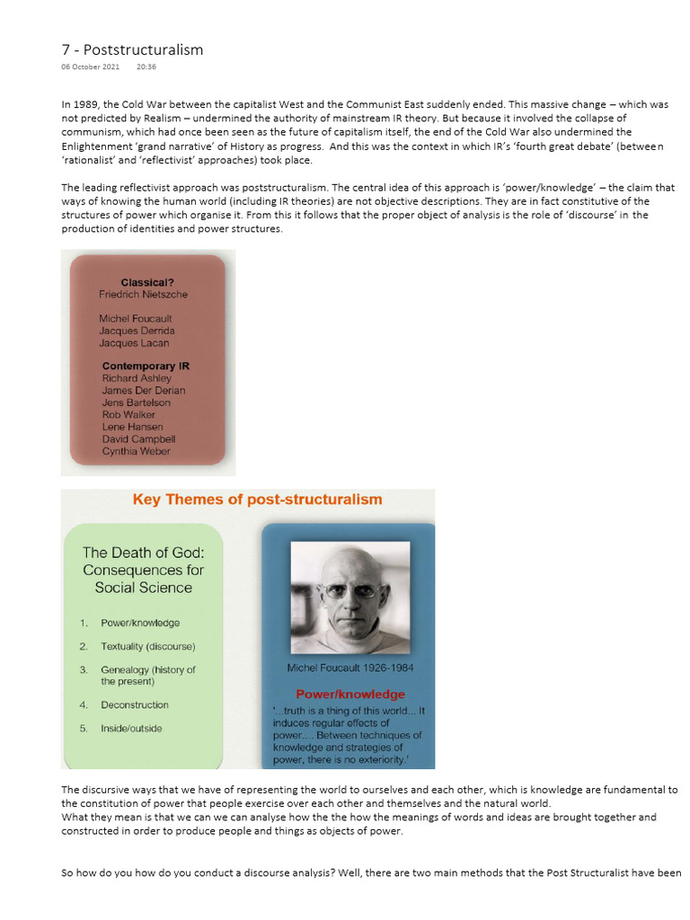 7 - Poststructuralism | PDF