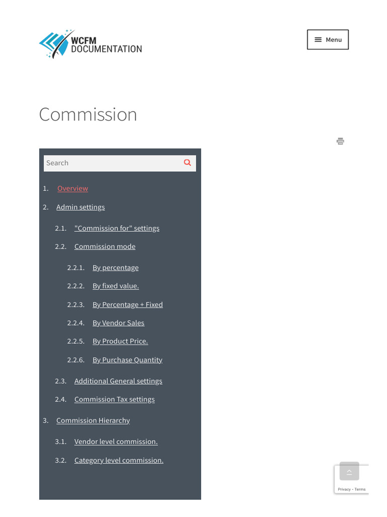WCFM Commission Settings Guide | PDF | Prices | Finance & Money Management