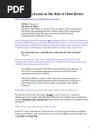 Download SDA Sabbath School Trinity Lesson Review Monday January 2 2012 The Deity of Christ by frankllyfrank SN77406394 doc pdf