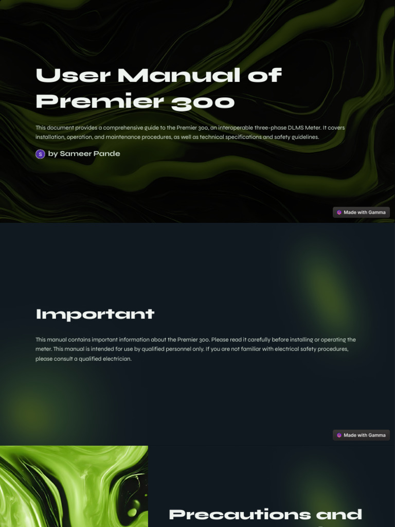Premier 300 User Manual Overview | PDF | Power Supply | Electricity