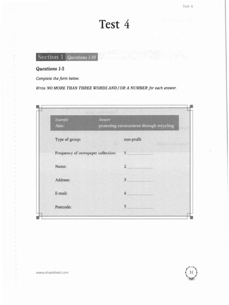 Listening Test 4 | PDF