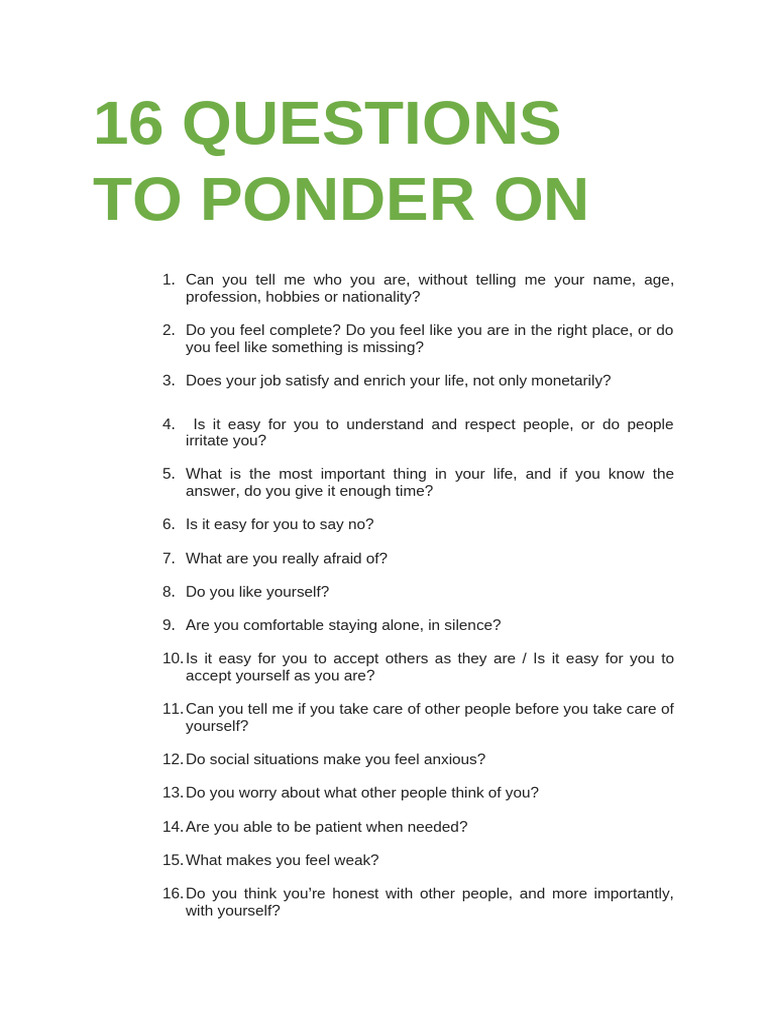 The Hard Questions | PDF