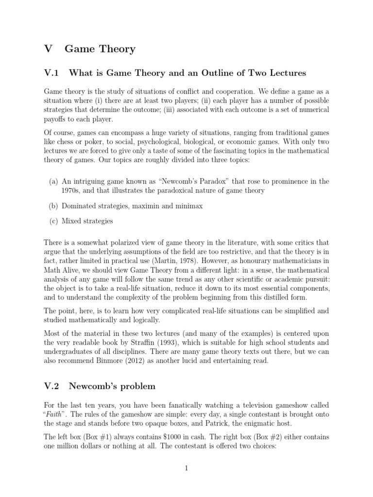 Game theory notes pdf