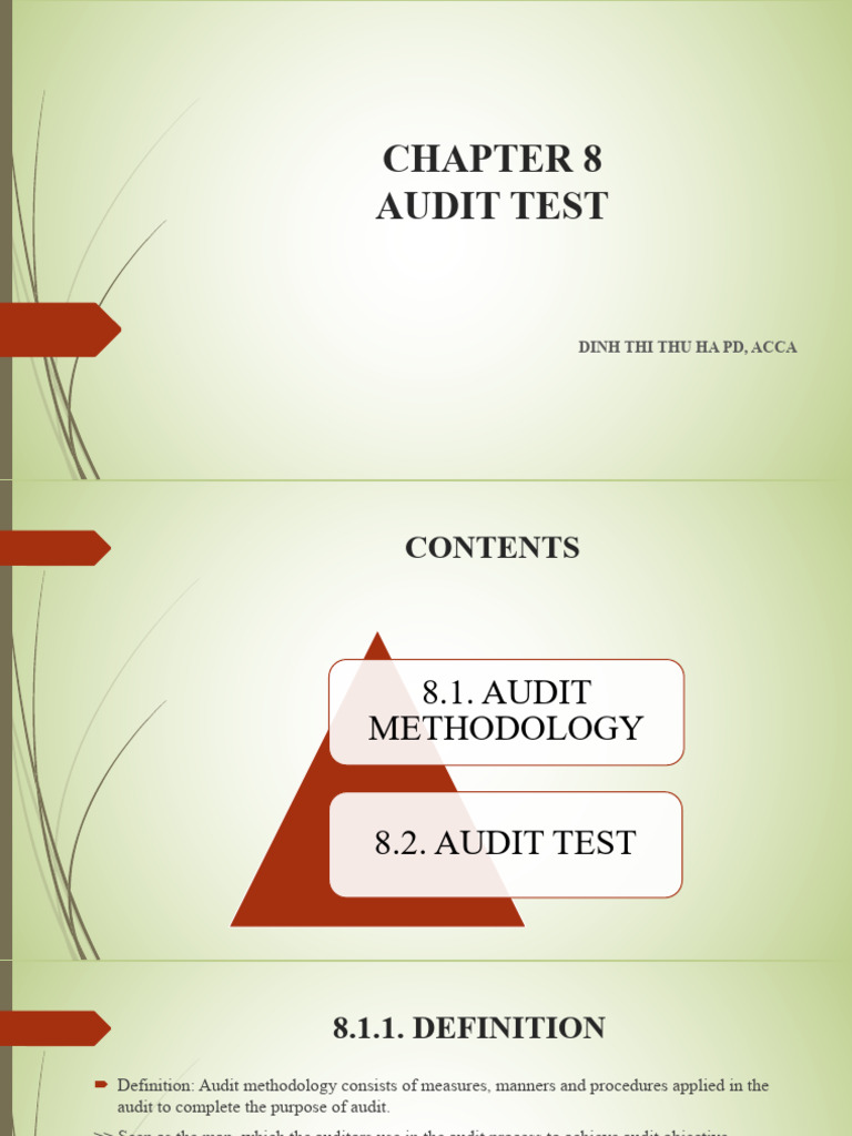 Chapter 8 - Audit Test | PDF