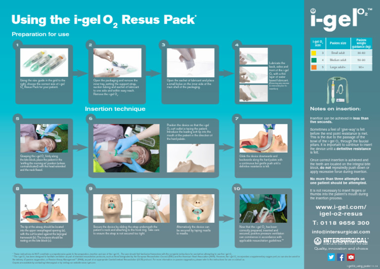 Igel - O2 - Using - Poster - UK - 09 - 16 Ratownictwo | PDF