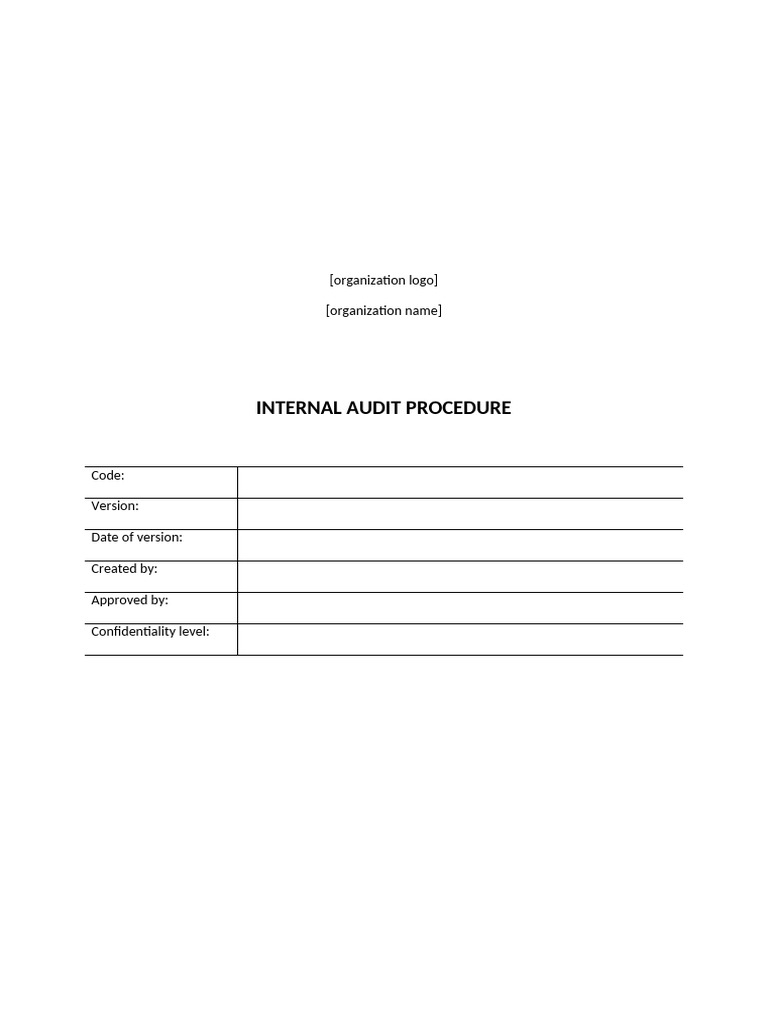 Internal Audit Procedure 200618 123218 | PDF