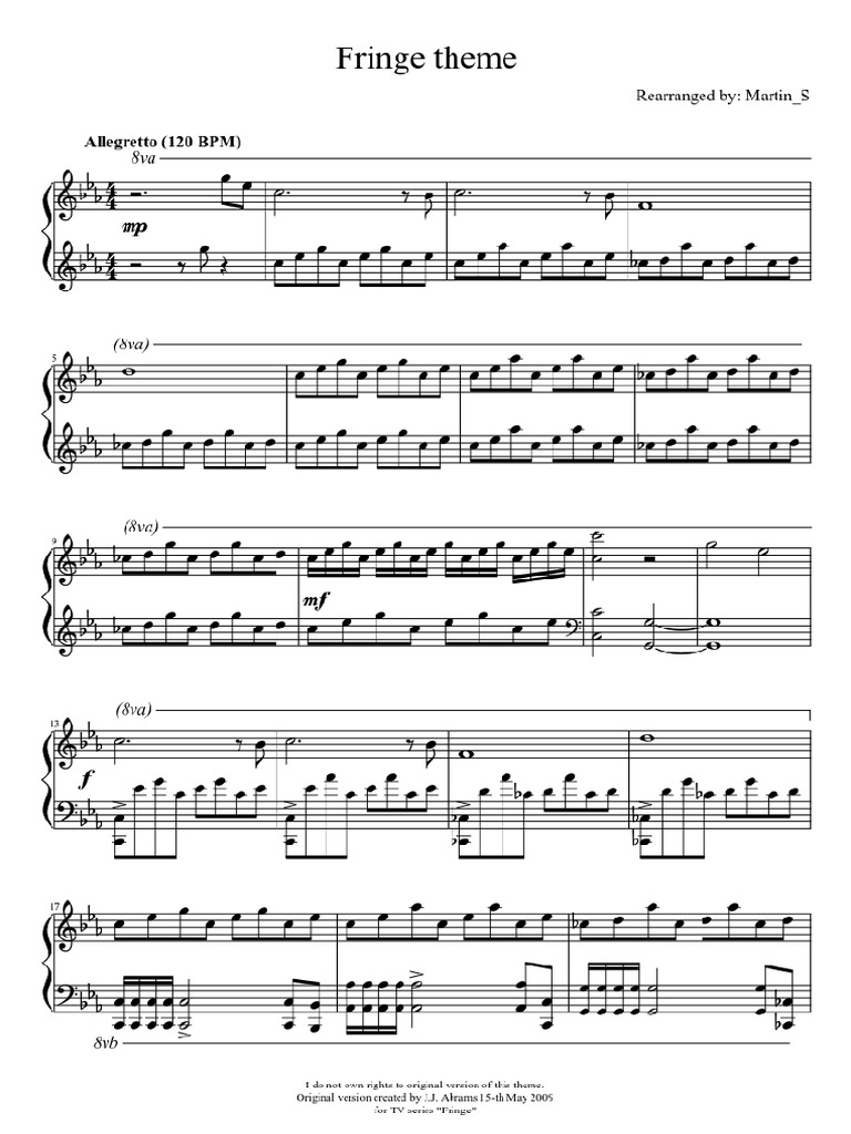 Fringe main theme pdf