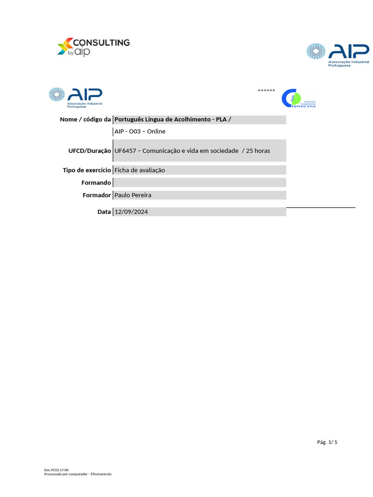 Teste Ufcd 6457 | PDF