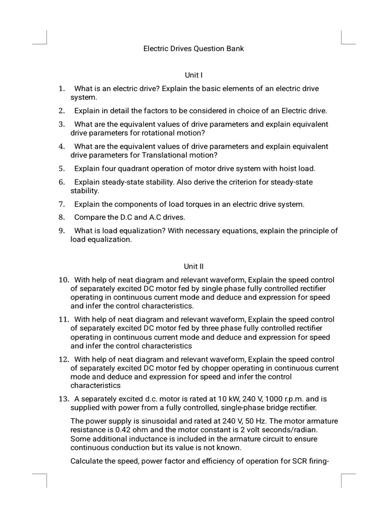 Question Bank ED | PDF