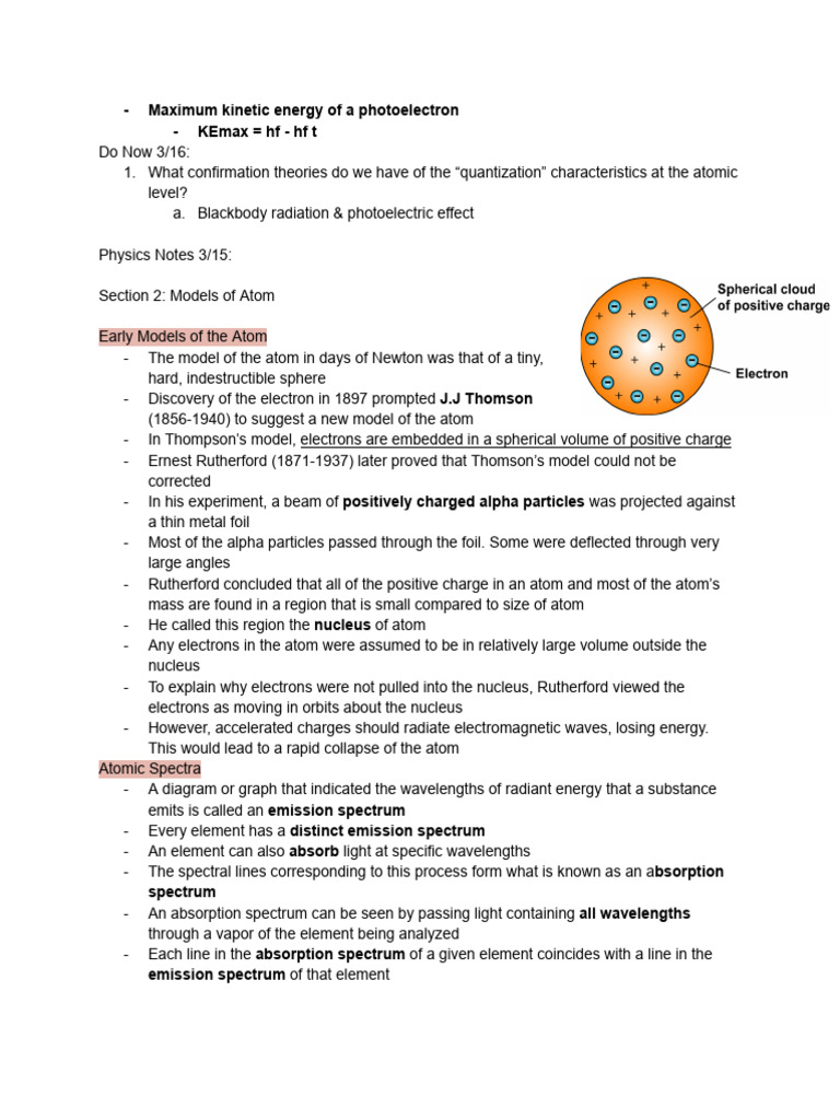 Physics Notes Part 1 | PDF | Atomic Nucleus | Technology & Engineering